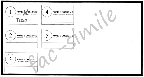Esempio 4 voto valido per i comuni sotto i 15.000 abitanti